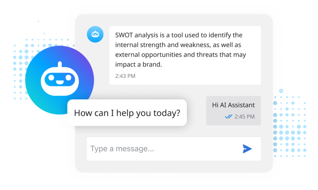 Sample screenshot of AI assistant for Unite.